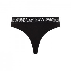 Trapstar Script Thong Women's Shorts Black / White | Dubai UX38-609